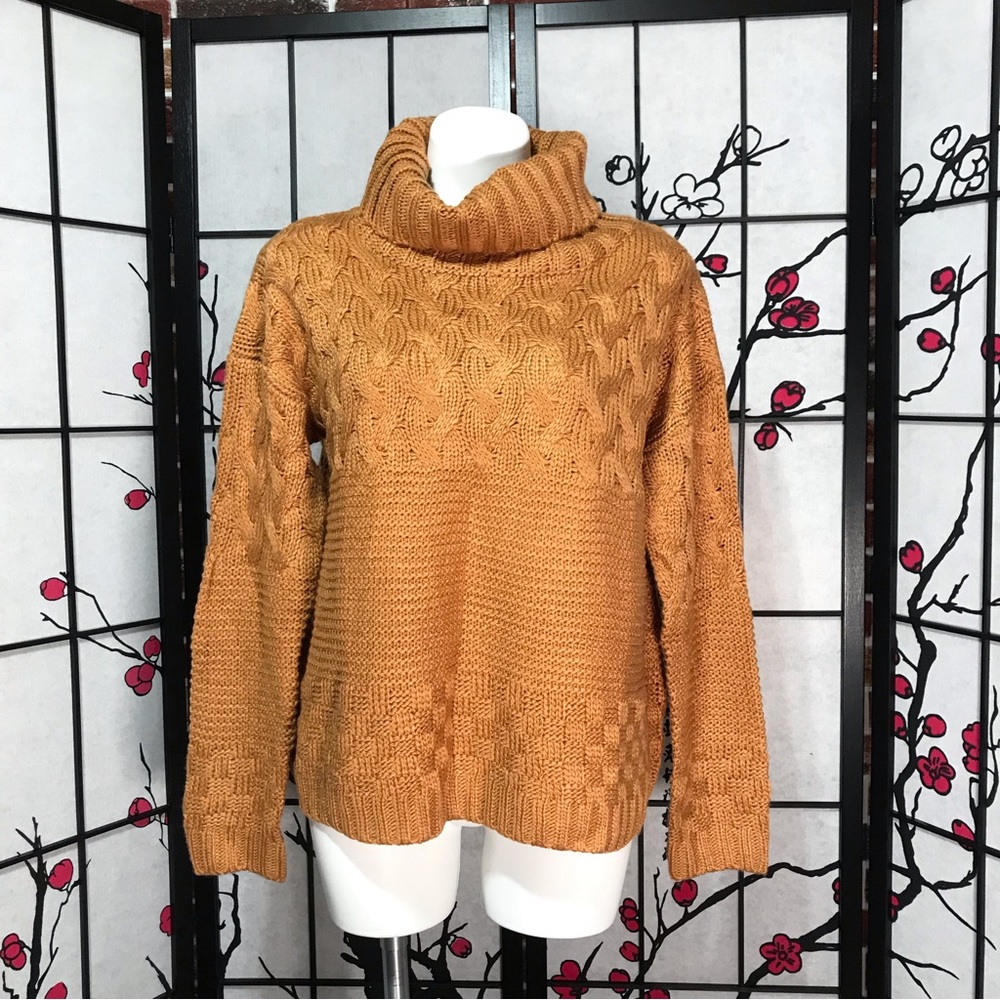 🐲💙Lulus Turtleneck Pullover Cable Knit Sweater
